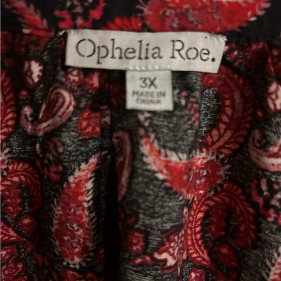 Red and Pink V-Neck Flutter Sleeve Sundress - Picture 2 of 2